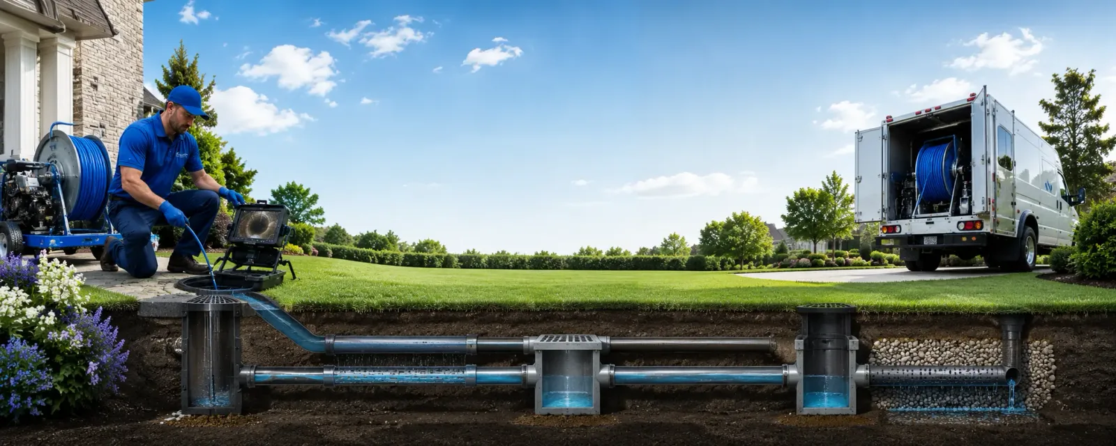 Outdoor drain cleaning information for New Stuyahok, AK